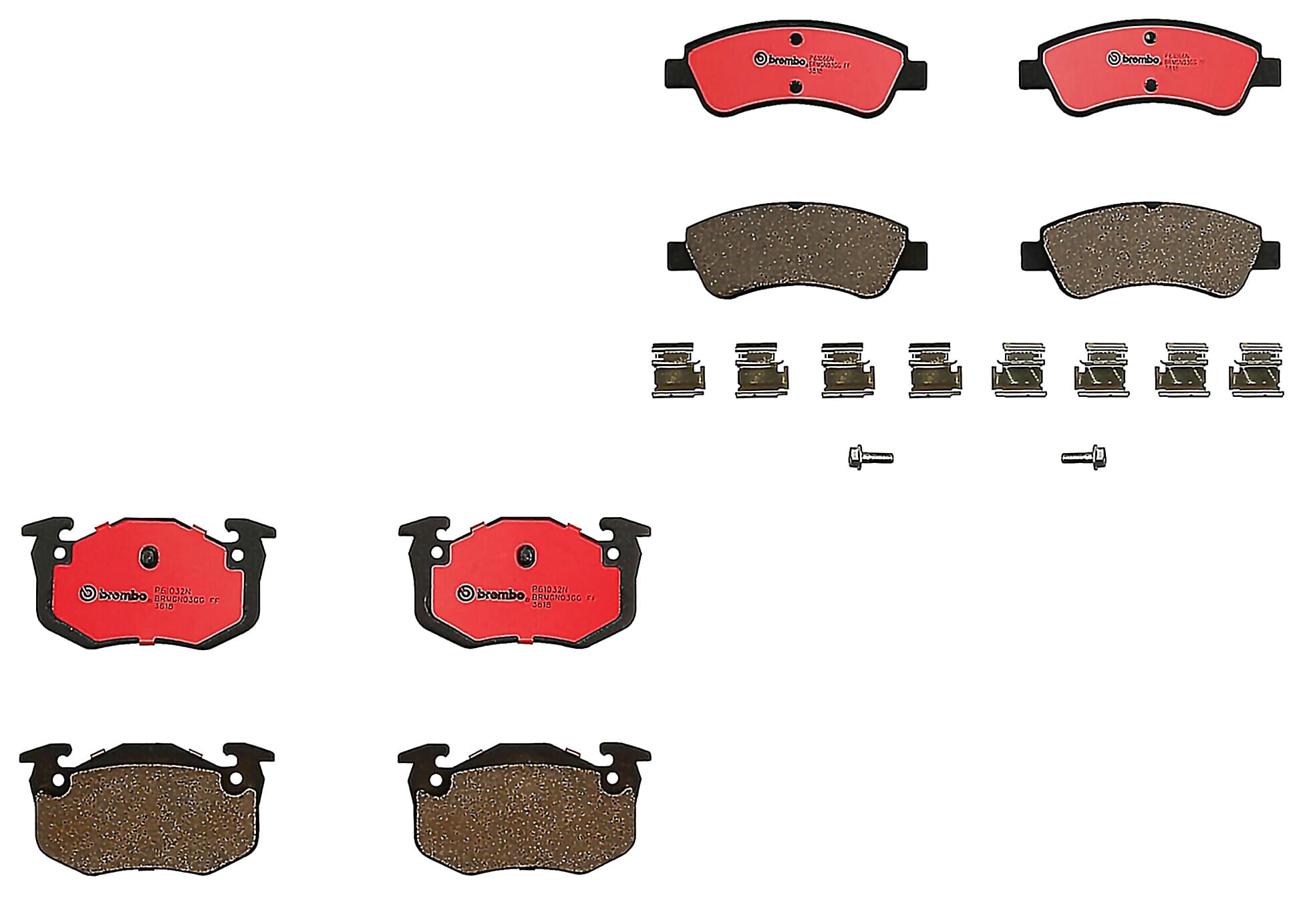 Kit De Balatas Ceramicas Delanteras y Traseras