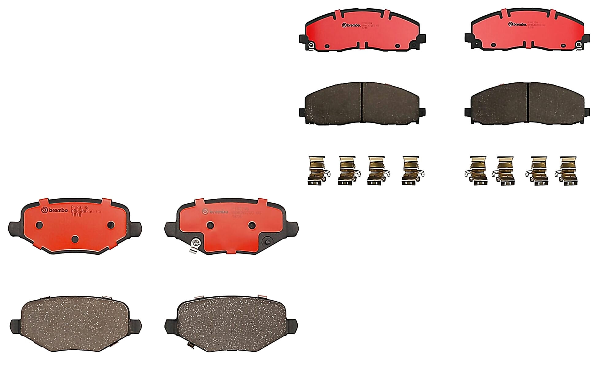 Kit De Balatas Ceramicas Delanteras y Traseras