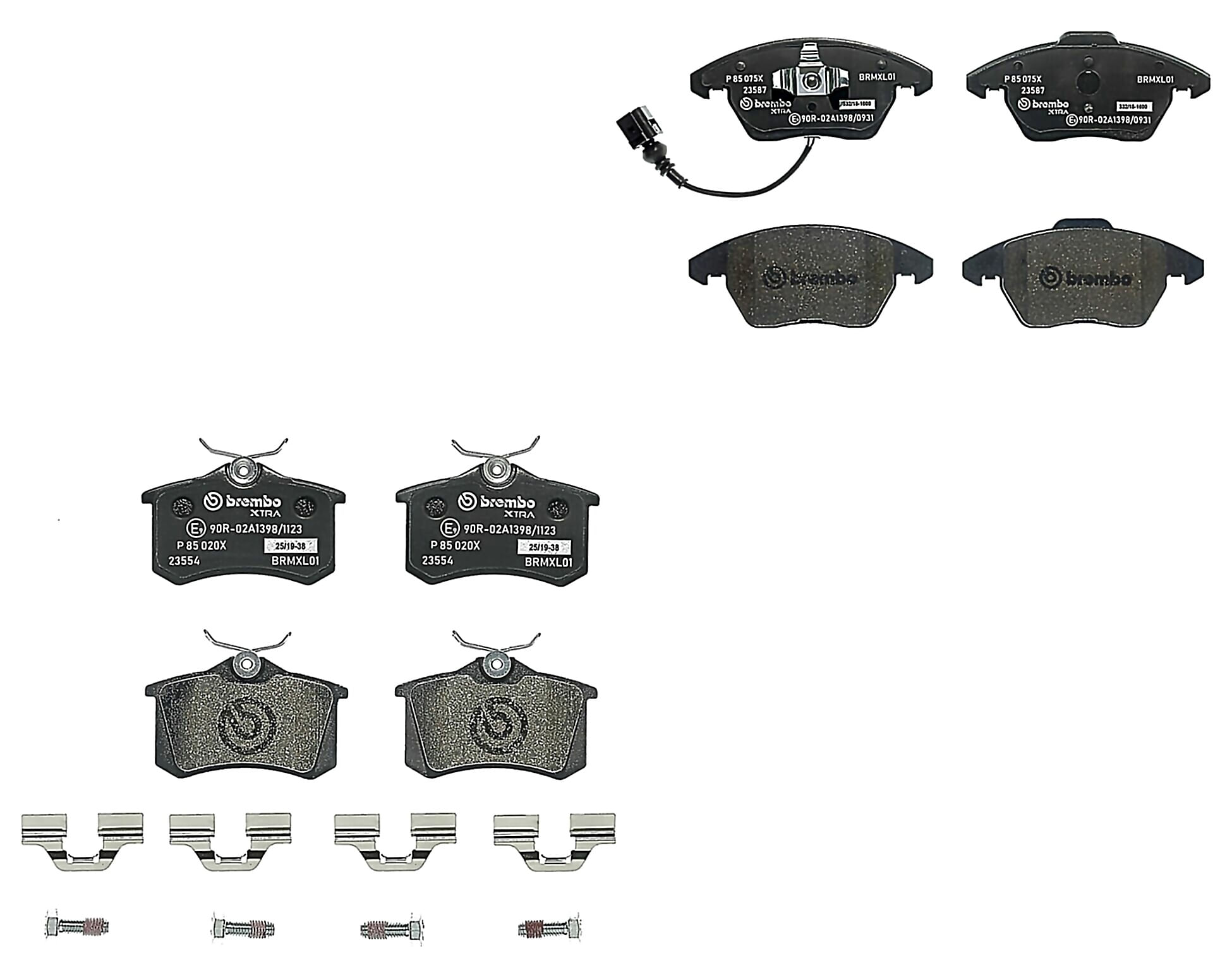 Kit De Balatas Sport Xtra Delanteras y Traseras