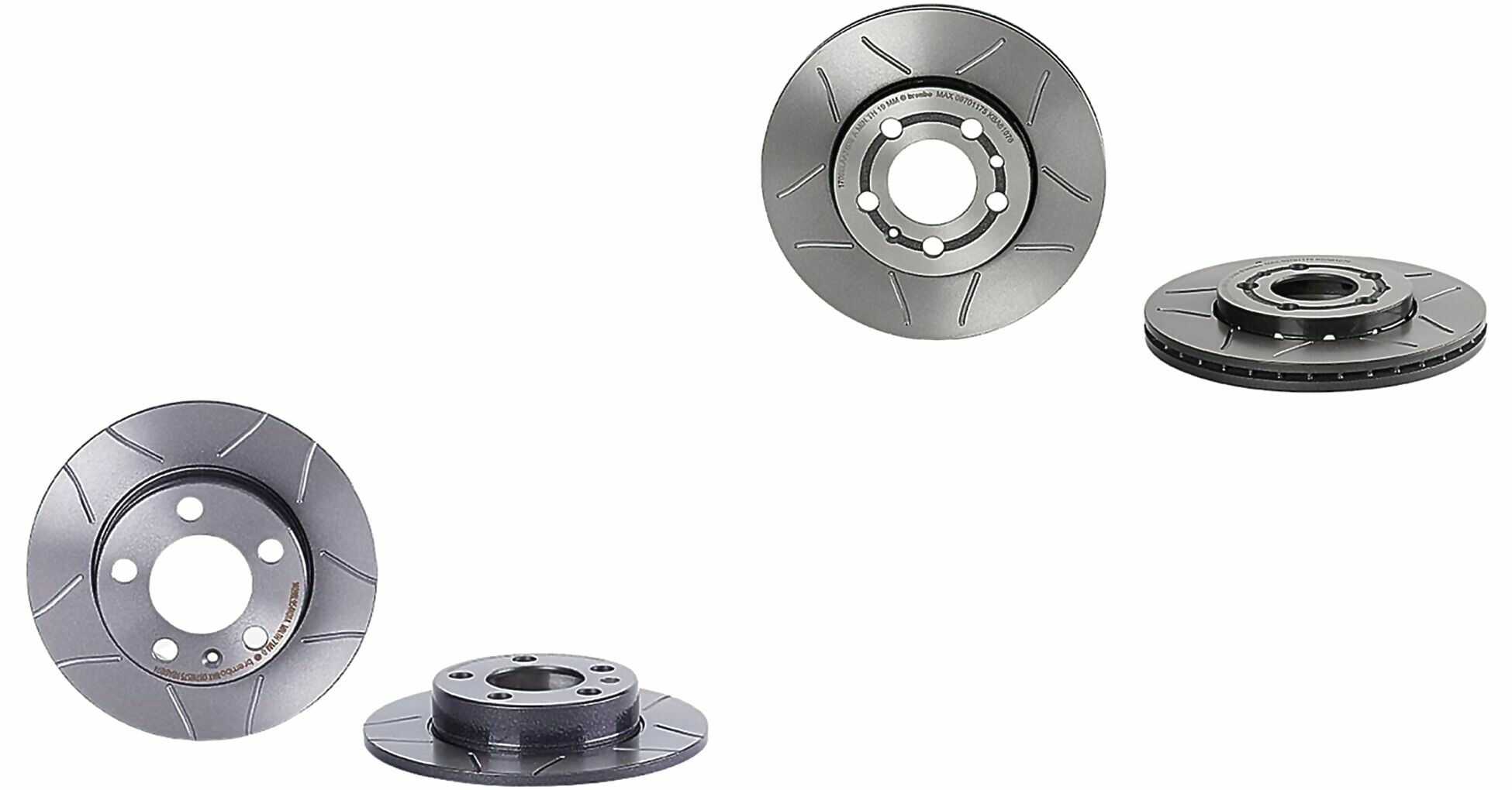 Kit De 4 Discos Ranurados