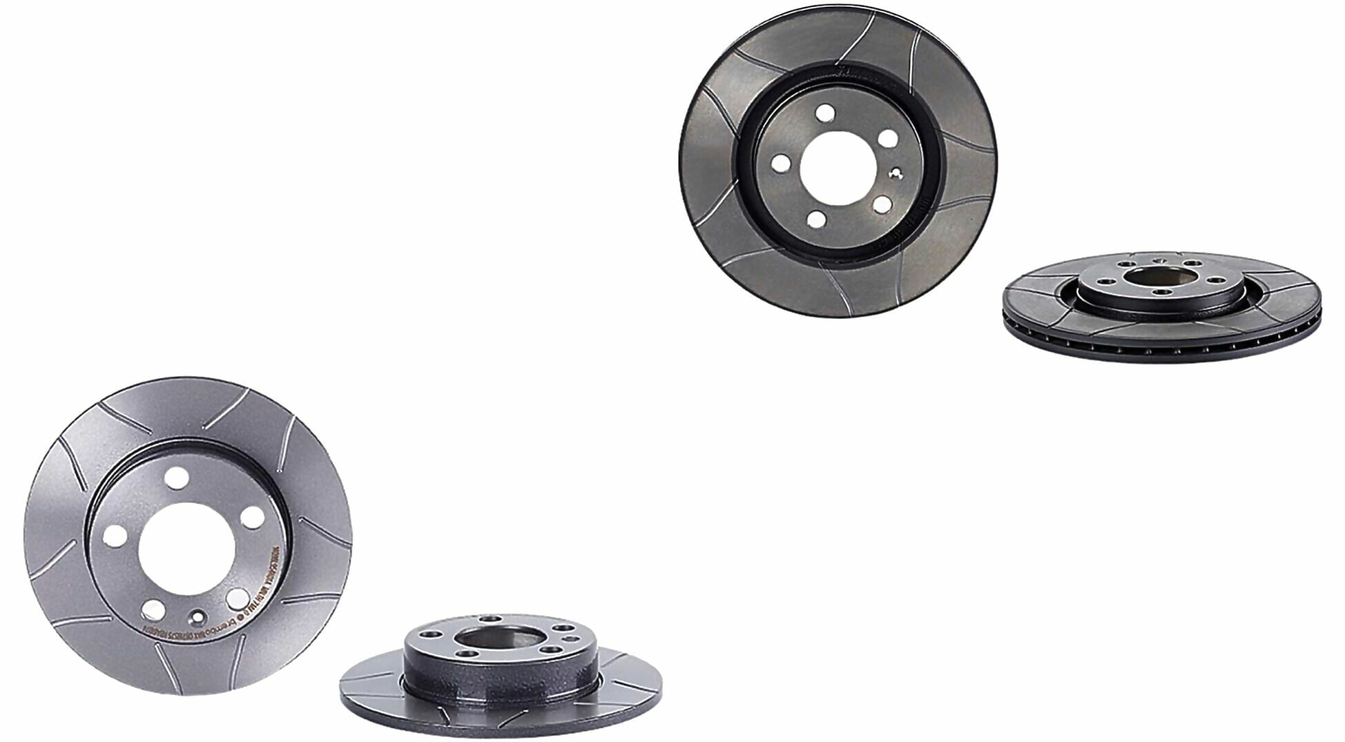 Kit De 4 Discos Ranurados