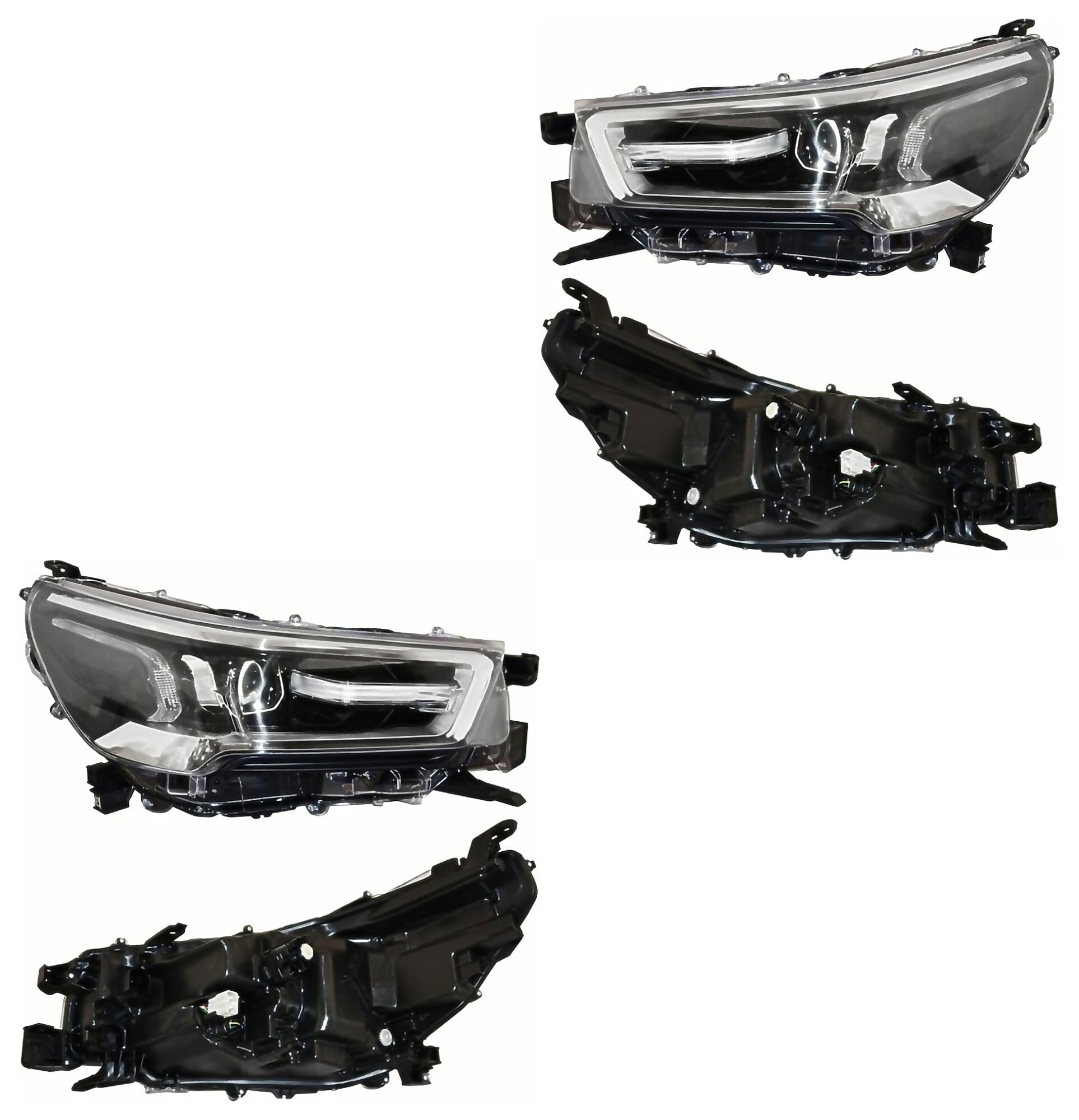 Par De Faros Filo Cromado Con Leds Con Lupa Con Motor