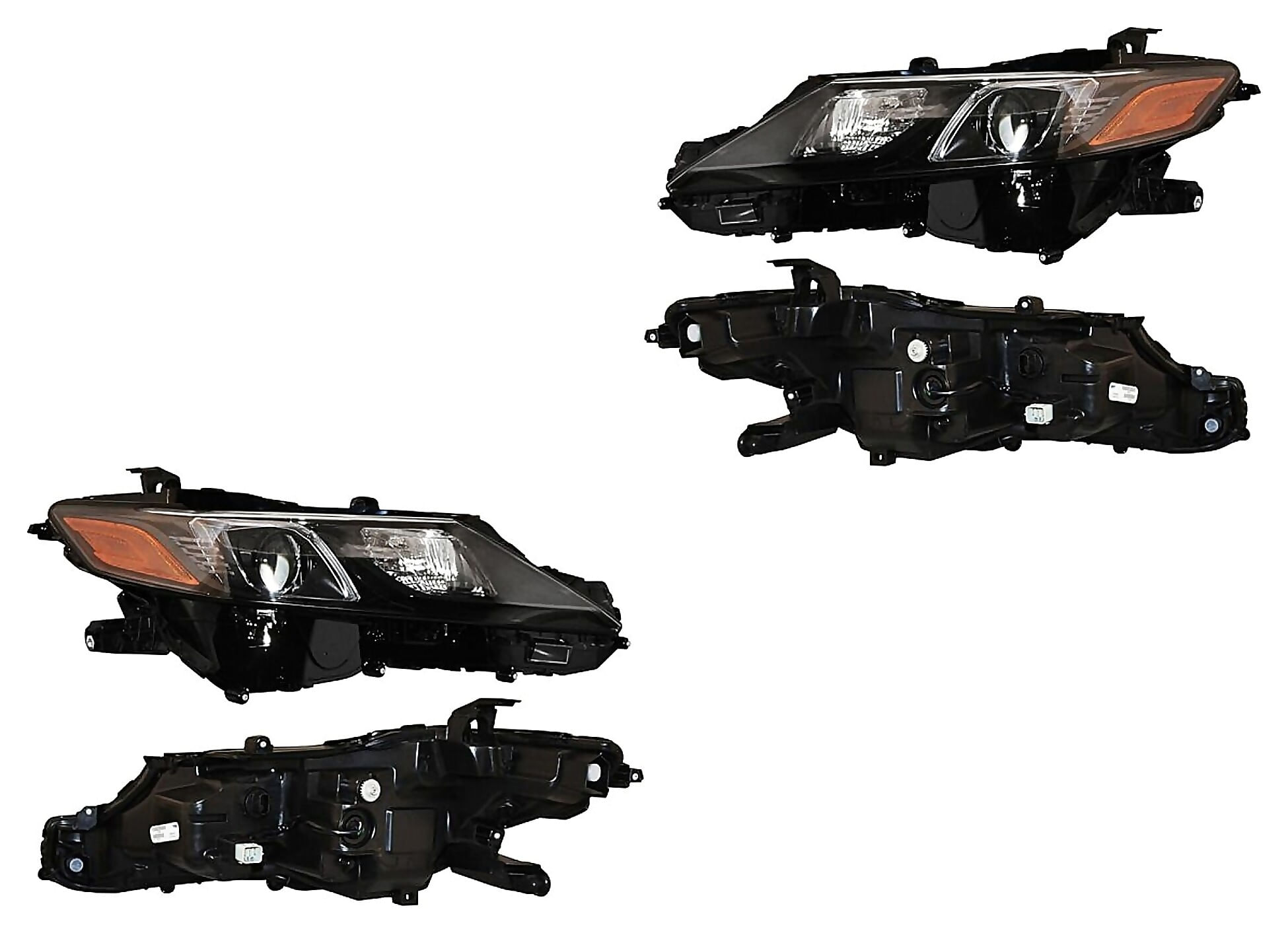 Par De Faros Filo Negro Con Leds