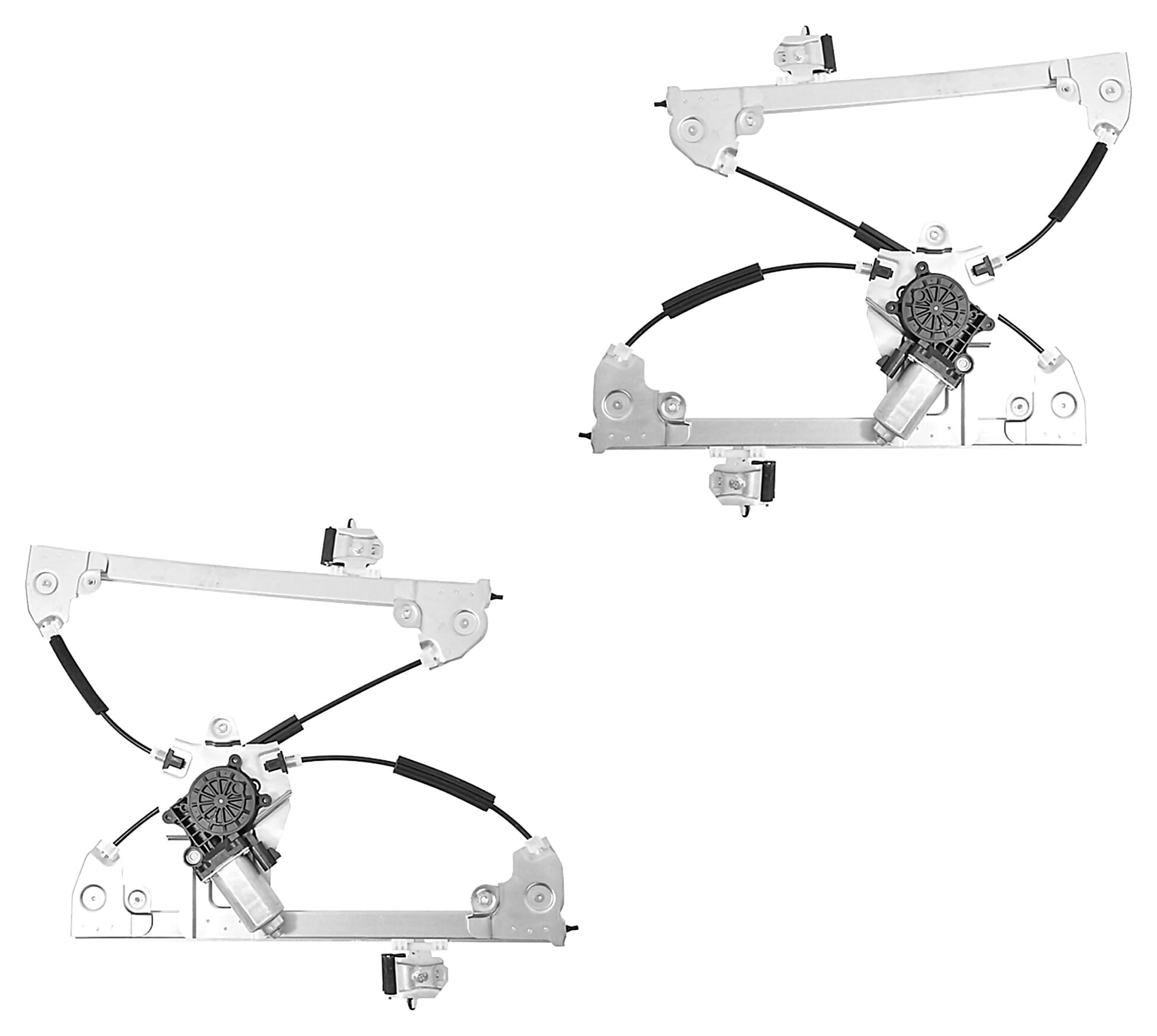 Par De Elevadores De Cristal Delanteros Con Motor