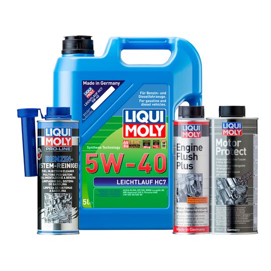 liqui-moly-kit-de-aceite-leichtlauf-hc7-5w40-enjuague-de-motor-y-aditivos-motor-protect-y-pro-line-0