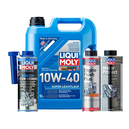 liqui-moly-kit-de-aceite-super-leichtlauf-10w40-enjuague-de-motor-y-aditivos-motor-protect-y-pro-line-0