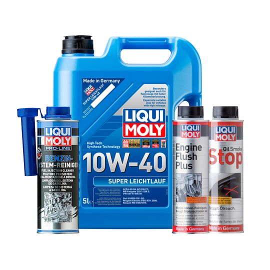 liqui-moly-kit-de-aceite-super-leichtlauf-10w40-enjuague-de-motor-y-aditivos-oil-smoke-stop-y-pro-line-0