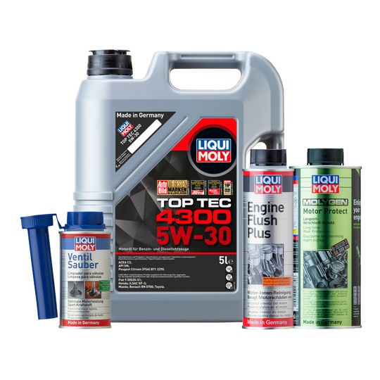 liqui-moly-kit-de-aceite-top-tec-4300-5w30-enjuague-de-motor-y-aditivos-motor-protect-molygen-y-ventil-sauber-0 liqui-moly-kit-de-aceite-top-tec-4300-5w30-enjuague-de-motor-y-aditivos-motor-protect-molygen-y-ventil-sauber-0