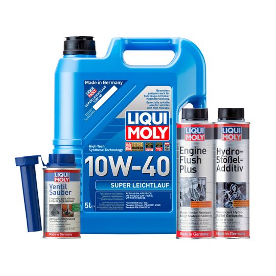 liqui-moly-kit-de-aceite-super-leichtlauf-10w40-enjuague-de-motor-y-aditivos-hydro-stossel-y-ventil-sauber-0