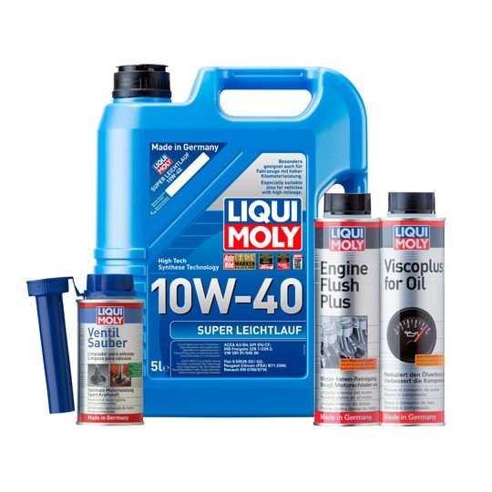 liqui-moly-kit-de-aceite-super-leichtlauf-10w40-enjuague-de-motor-y-aditivos-viscoplus-y-ventil-sauber-0