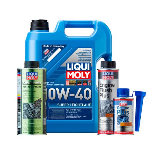 liqui-moly-kit-de-aceite-super-leichtlauf-10w40-enjuague-de-motor-y-aditivos-motor-protect-molygen-y-octane-plus-0