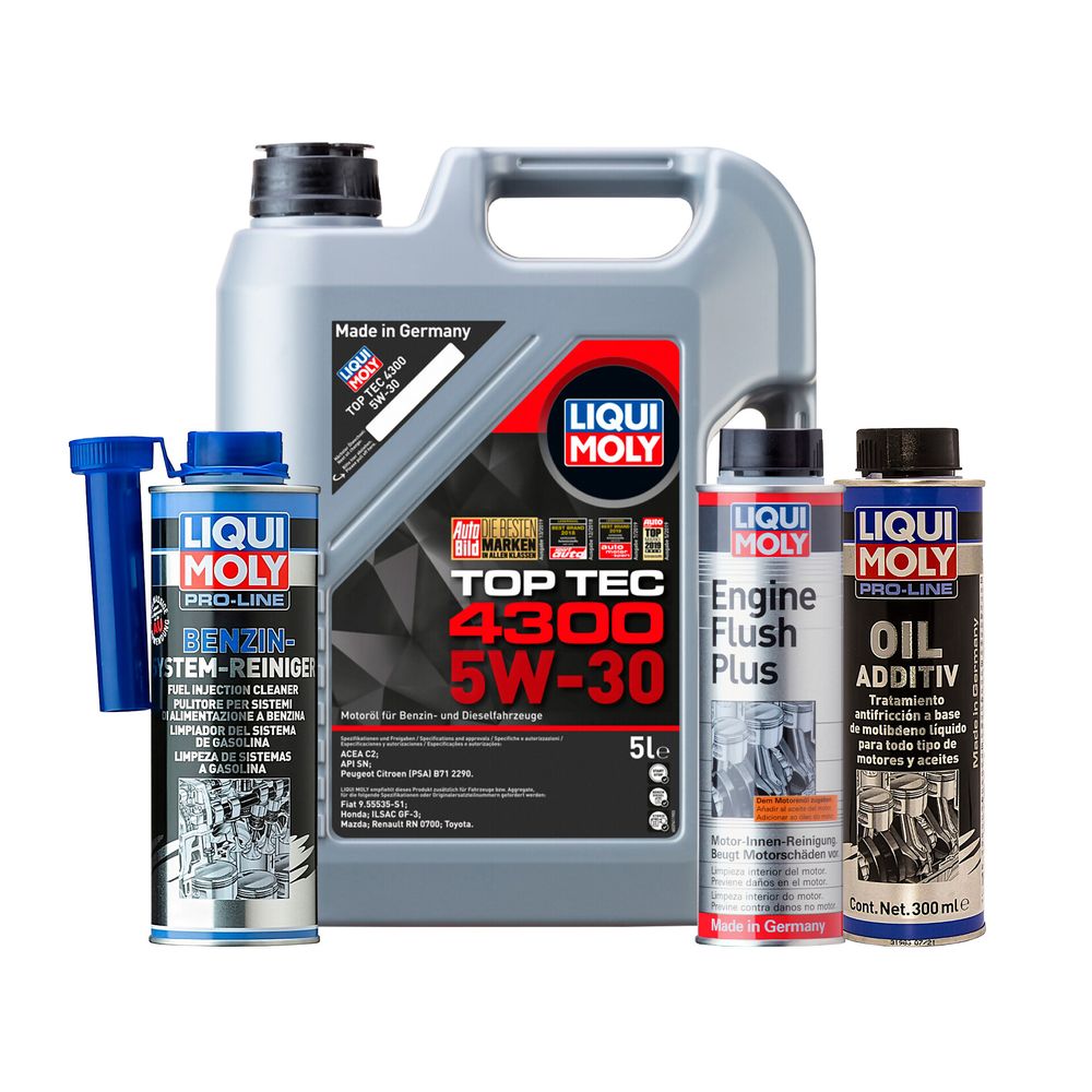 LIQUI MOLY Kit De Aceite Top Tec 4300 5w30, Enjuague De Motor Y Aditivos  Pro Line Oil Additiv Y Pro-Line - masrefacciones