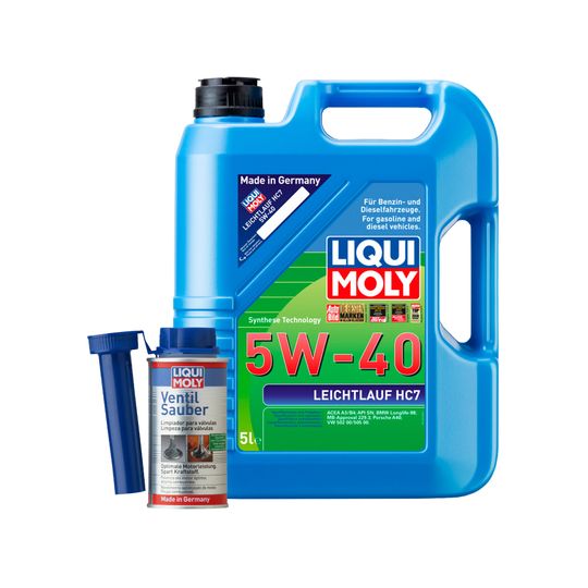 liqui-moly-kit-de-aceite-leichtlauf-hc7-5w40-y-aditivo-ventil-sauber-0