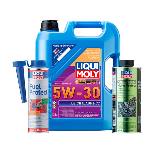 liqui-moly-kit-de-aceite-leichtlauf-hc7-5w30-y-aditivos-motor-protect-molygen-y-fuel-protect-0