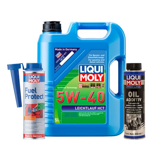 liqui-moly-kit-de-aceite-leichtlauf-hc7-5w40-y-aditivos-pro-line-oil-additiv-y-fuel-protect-0