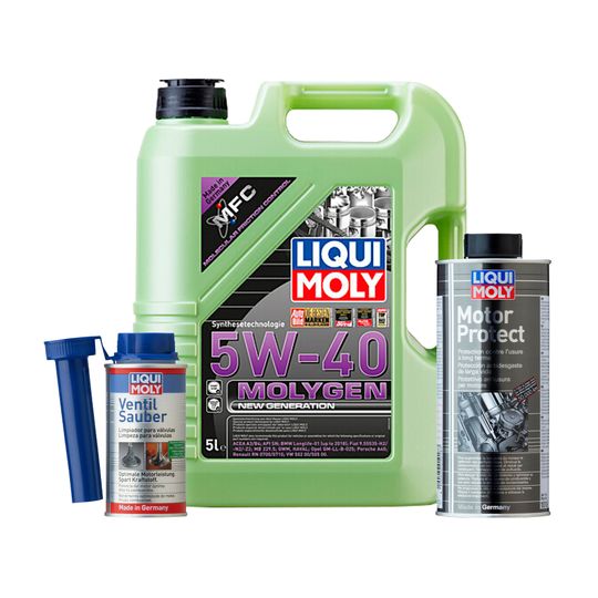 liqui-moly-kit-de-aceite-molygen-new-generation-5w40-y-aditivos-motor-protect-y-ventil-sauber-0