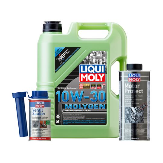 liqui-moly-kit-de-aceite-molygen-new-generation-10w30-y-aditivos-motor-protect-y-ventil-sauber-0