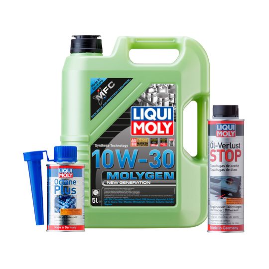 liqui-moly-kit-de-aceite-molygen-new-generation-10w30-y-aditivos-oel-verlust-stop-y-octane-plus-0