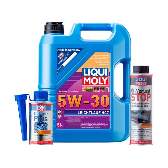 liqui-moly-kit-de-aceite-leichtlauf-hc7-5w30-y-aditivos-oel-verlust-stop-y-octane-plus-0