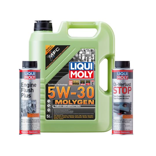 liqui-moly-kit-de-aceite-molygen-new-generation-5w30-enjuague-de-motor-y-aditivo-oel-verlust-stop-0