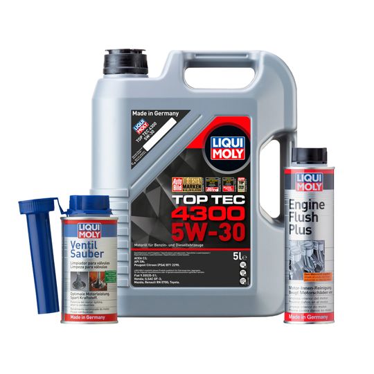 liqui-moly-kit-de-aceite-top-tec-4300-5w30-enjuague-de-motor-y-aditivo-ventil-sauber-0 liqui-moly-kit-de-aceite-top-tec-4300-5w30-enjuague-de-motor-y-aditivo-ventil-sauber-0