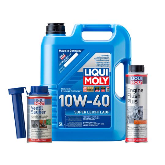 liqui-moly-kit-de-aceite-super-leichtlauf-10w40-enjuague-de-motor-y-aditivo-ventil-sauber-0