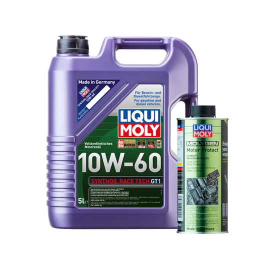 liqui-moly-kit-de-aceite-synthoil-race-tech-gt1-10w60-y-aditivo-motor-protect-molygen-0