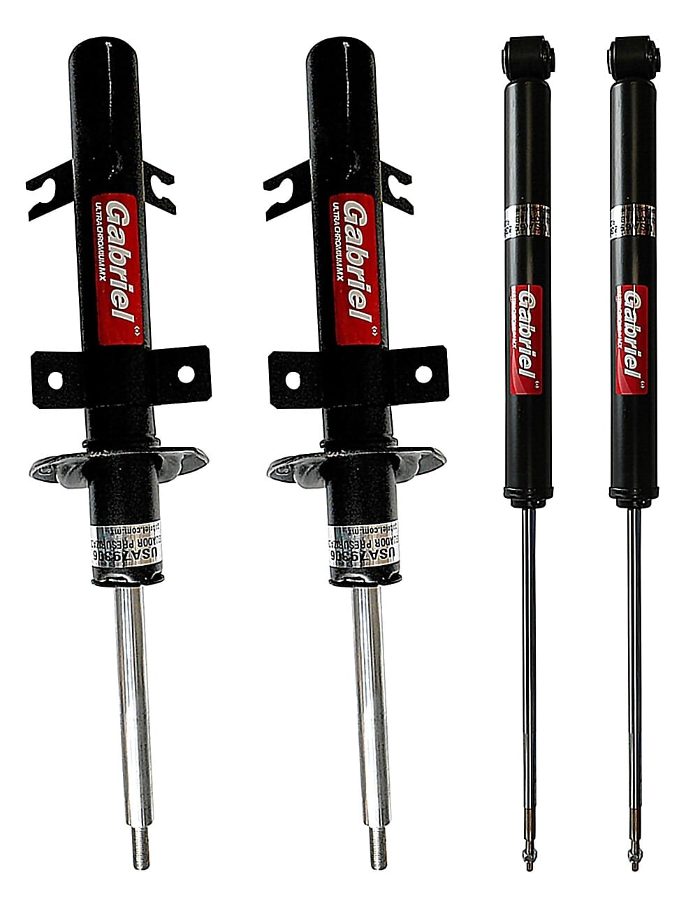 Kit De 4 Amortiguadores Gas Ultra Chromium