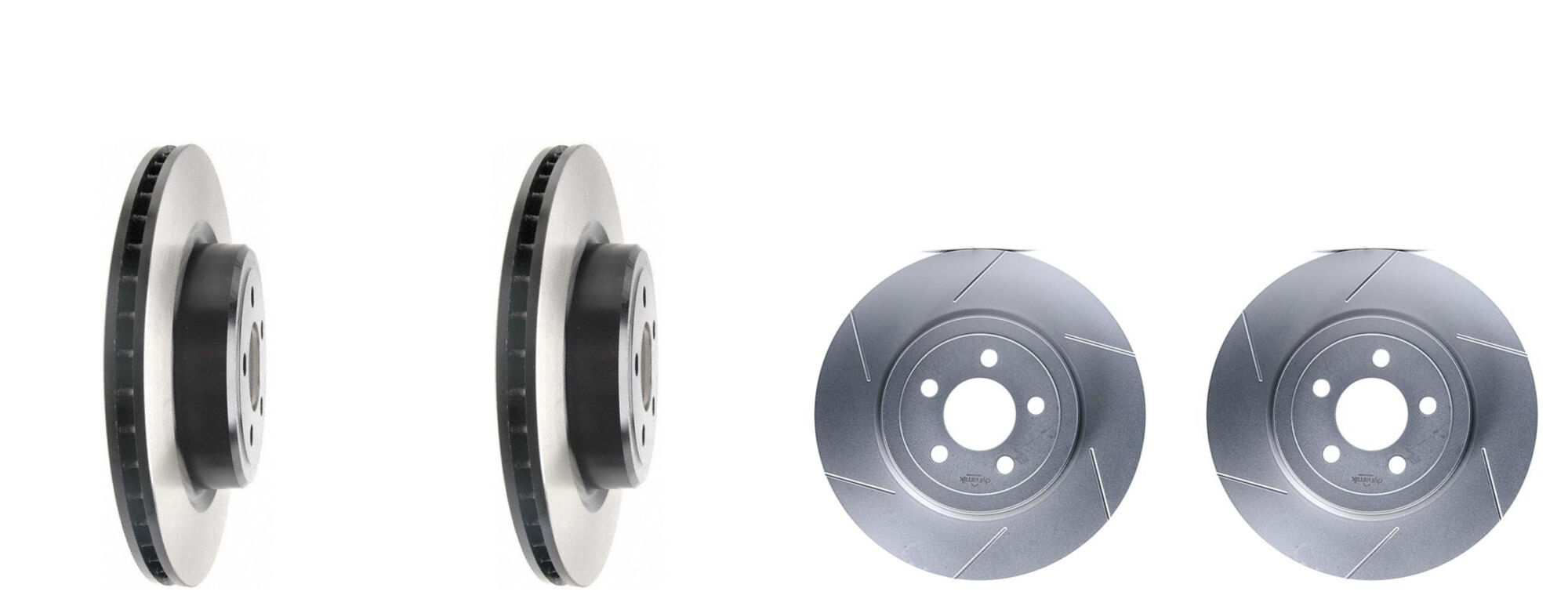 Kit De 4 Discos Ranurados