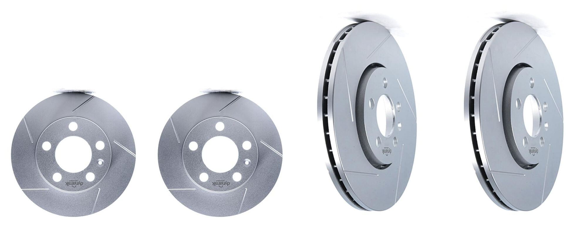 Kit De 4 Discos Ranurados