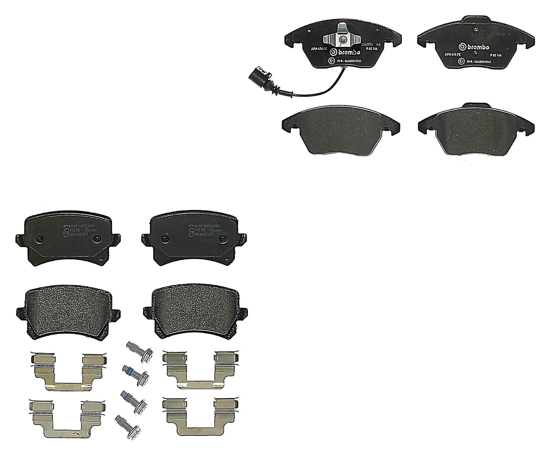 Kit De Balatas Bajos Metales Delanteras y Traseras