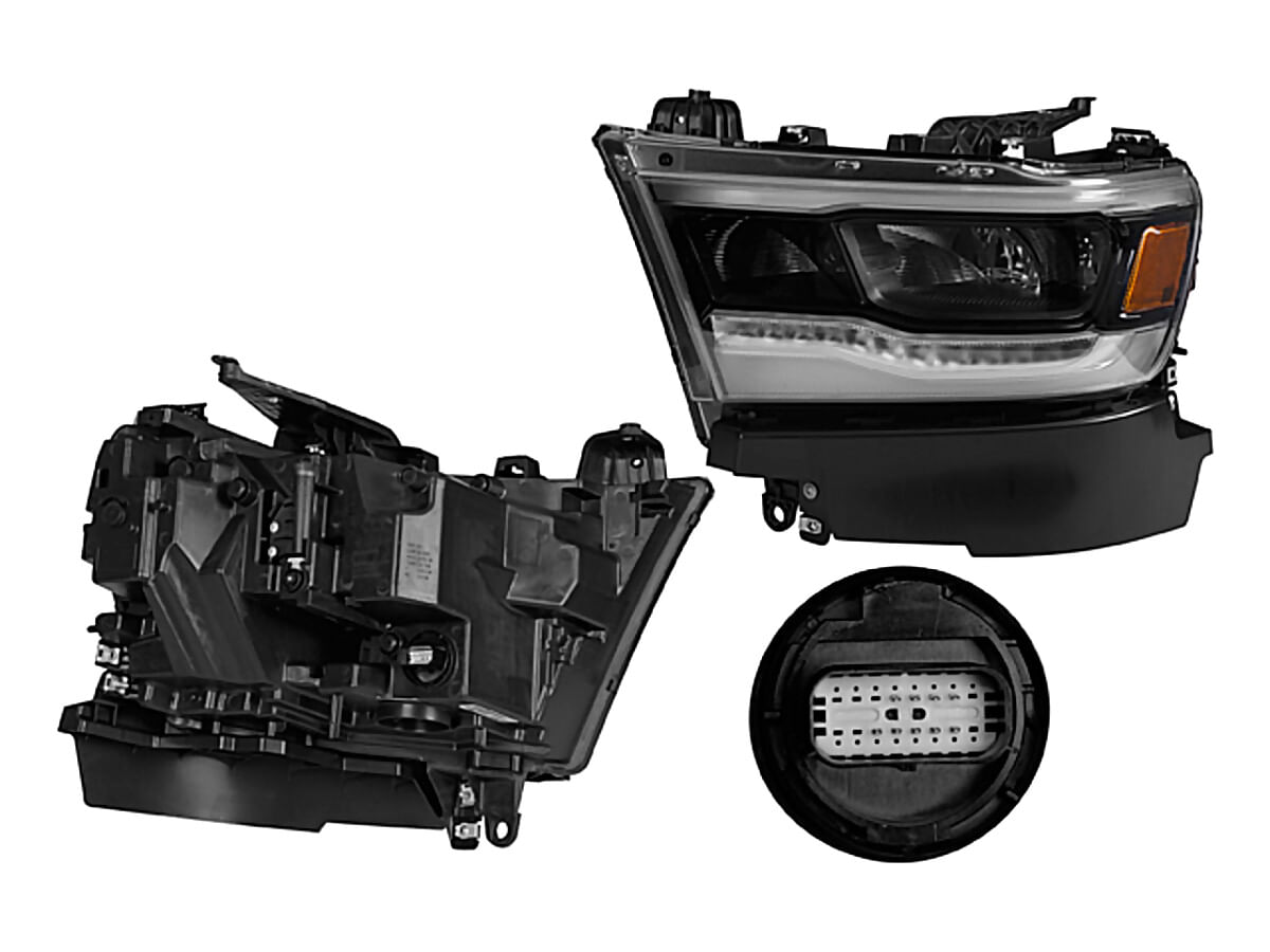 Faro Filo Negro Con Leds Lado Conductor
