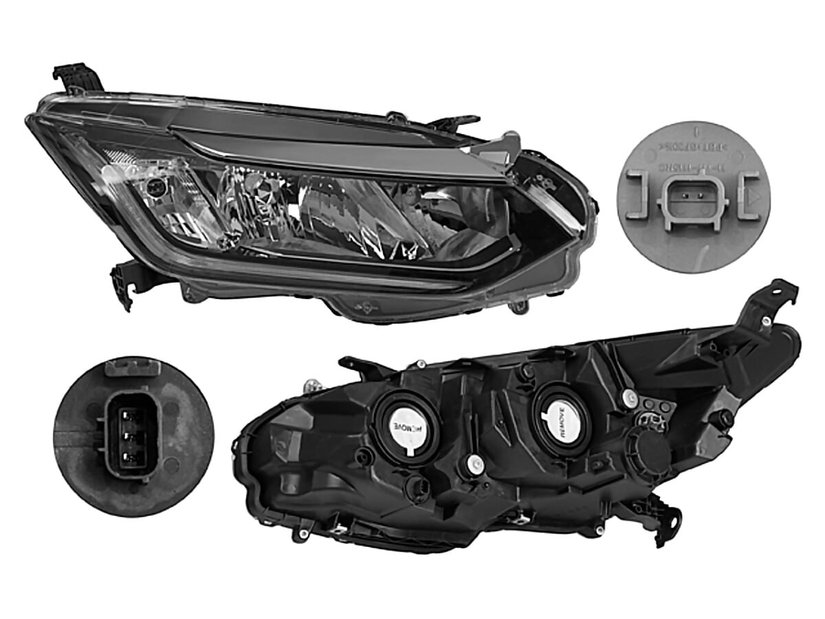 Faro Manual Sin Foco Con Leds Lado Pasajero