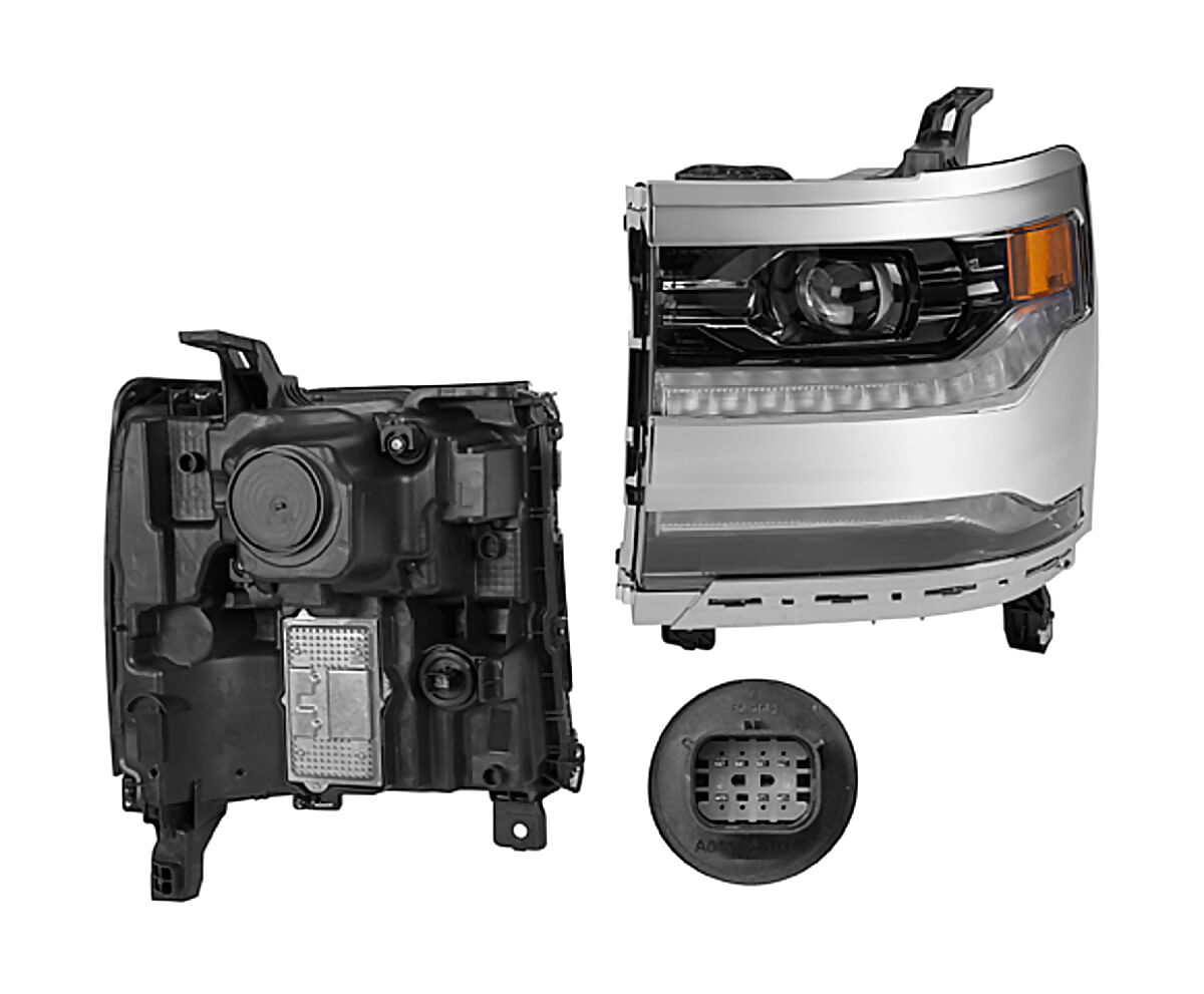 Faro Filo Cromado Con Leds Lado Conductor