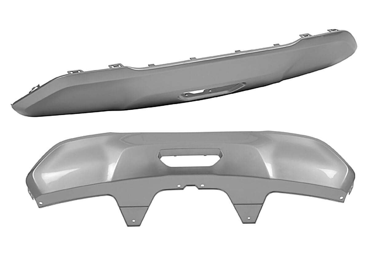 Moldura Para Defensa Trasera Plateada