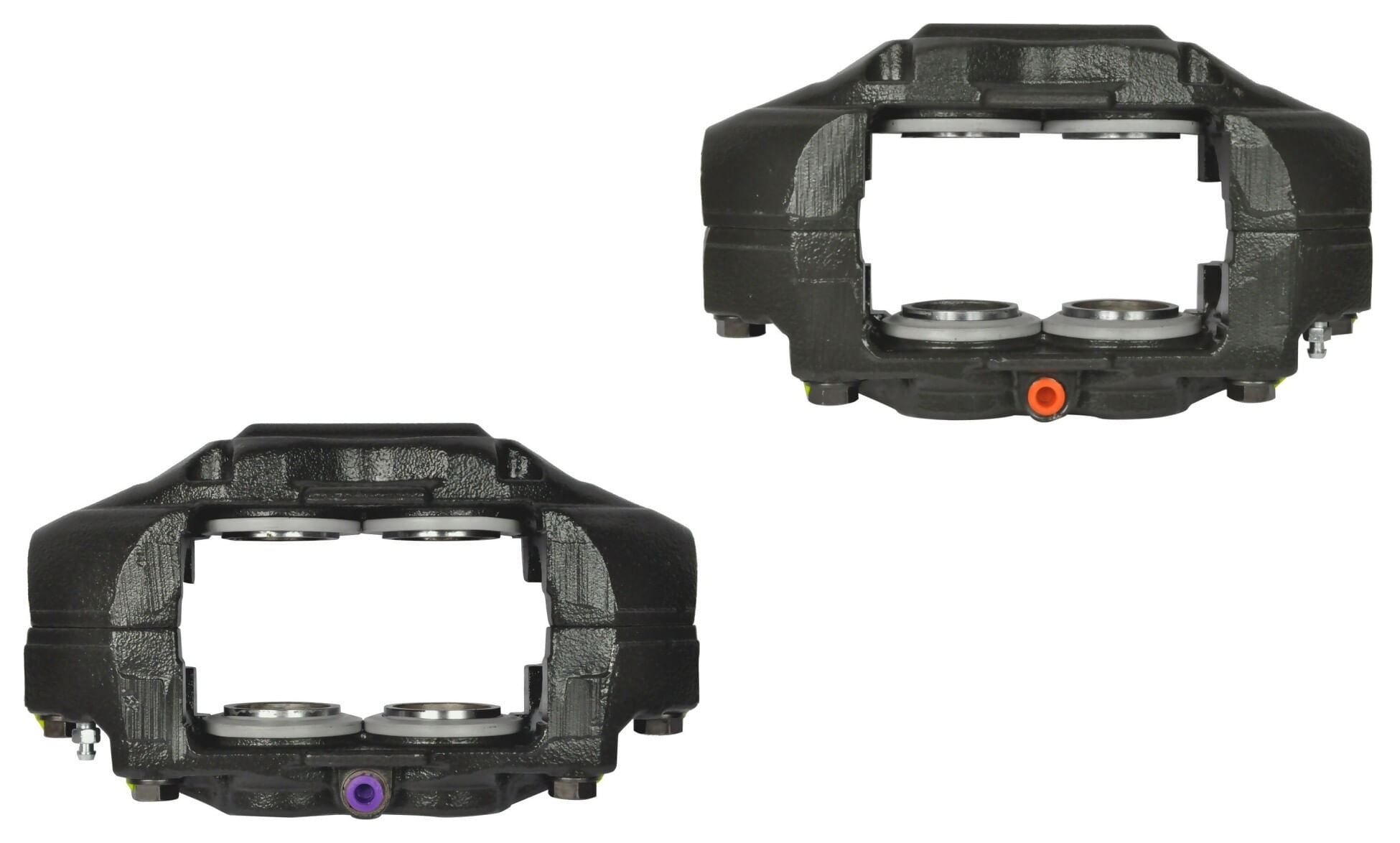 Par De Calipers De Freno 4 Pistones Acero Delanteros