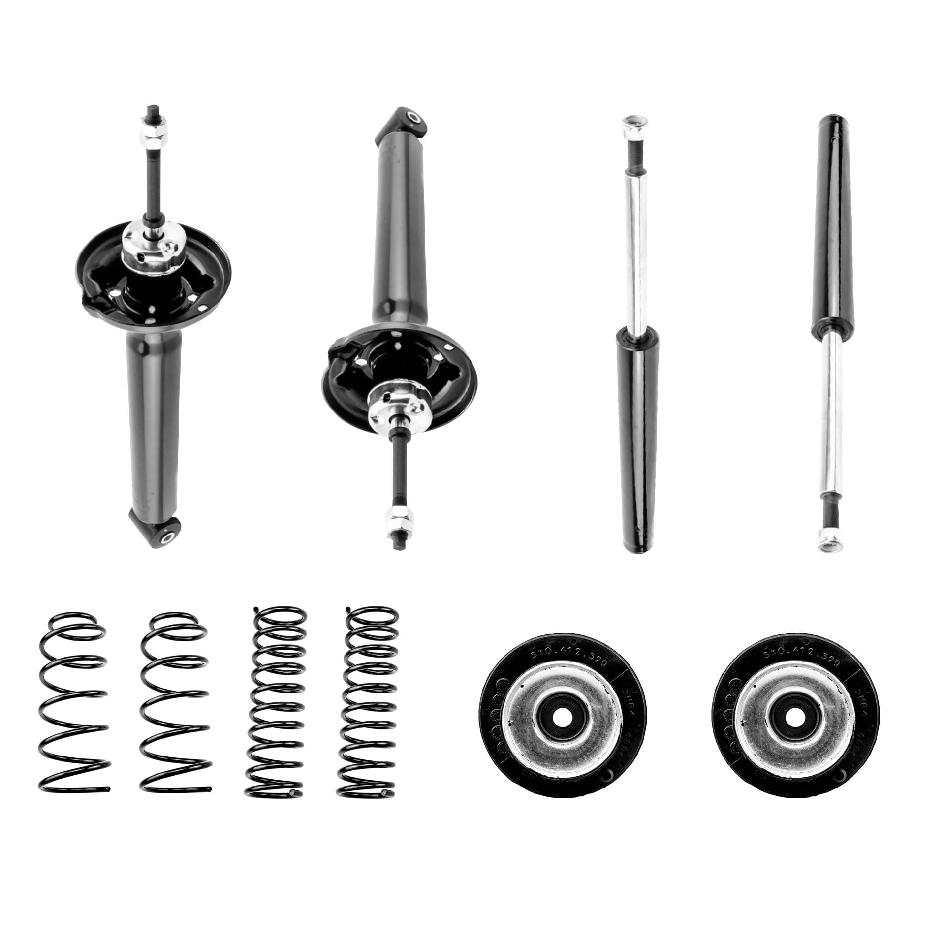 Kit De Amortiguadores, Bases Y Resortes (10 Piezas)