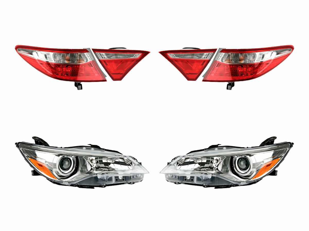 Kit De Faros Para Foco Halógeno Fondo Cromado Y Calaveras (6 Piezas)