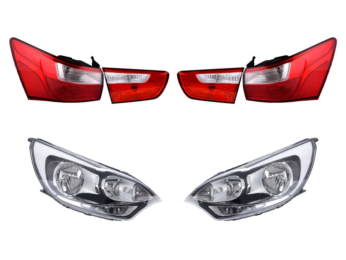 Kit De Faros Para Foco Halógeno Sin Foco Y Calaveras Sin Foco (6 Piezas)