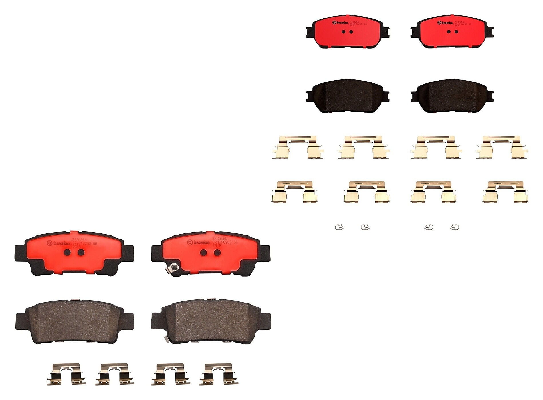 Kit De Balatas Ceramicas Delanteras y Traseras
