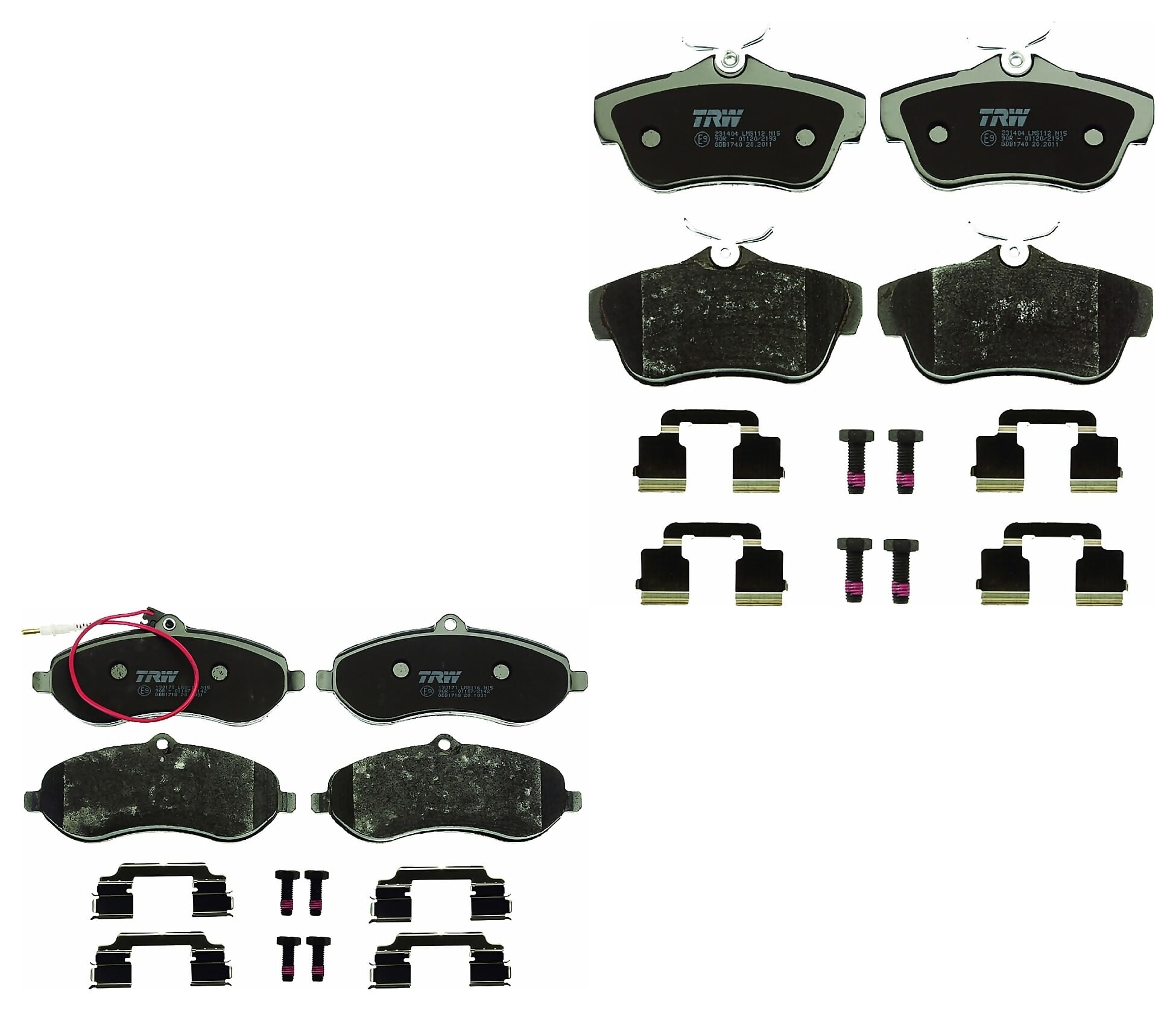 Kit De Balatas Bajos Metales Delanteras Y Traseras