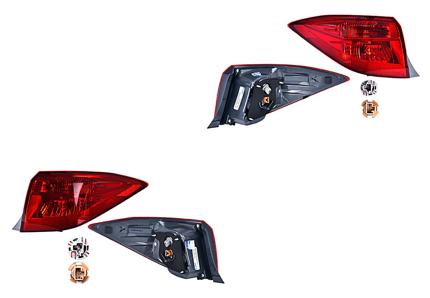 Par De Calaveras Exteriores Roja Con Leds