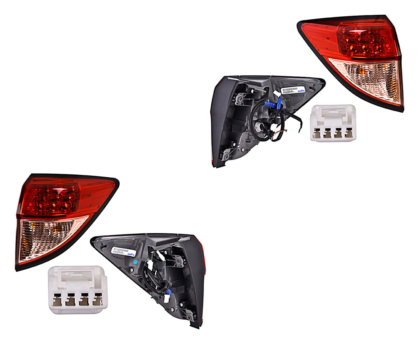 Par De Calaveras Exteriores Mica Rosa Con Leds