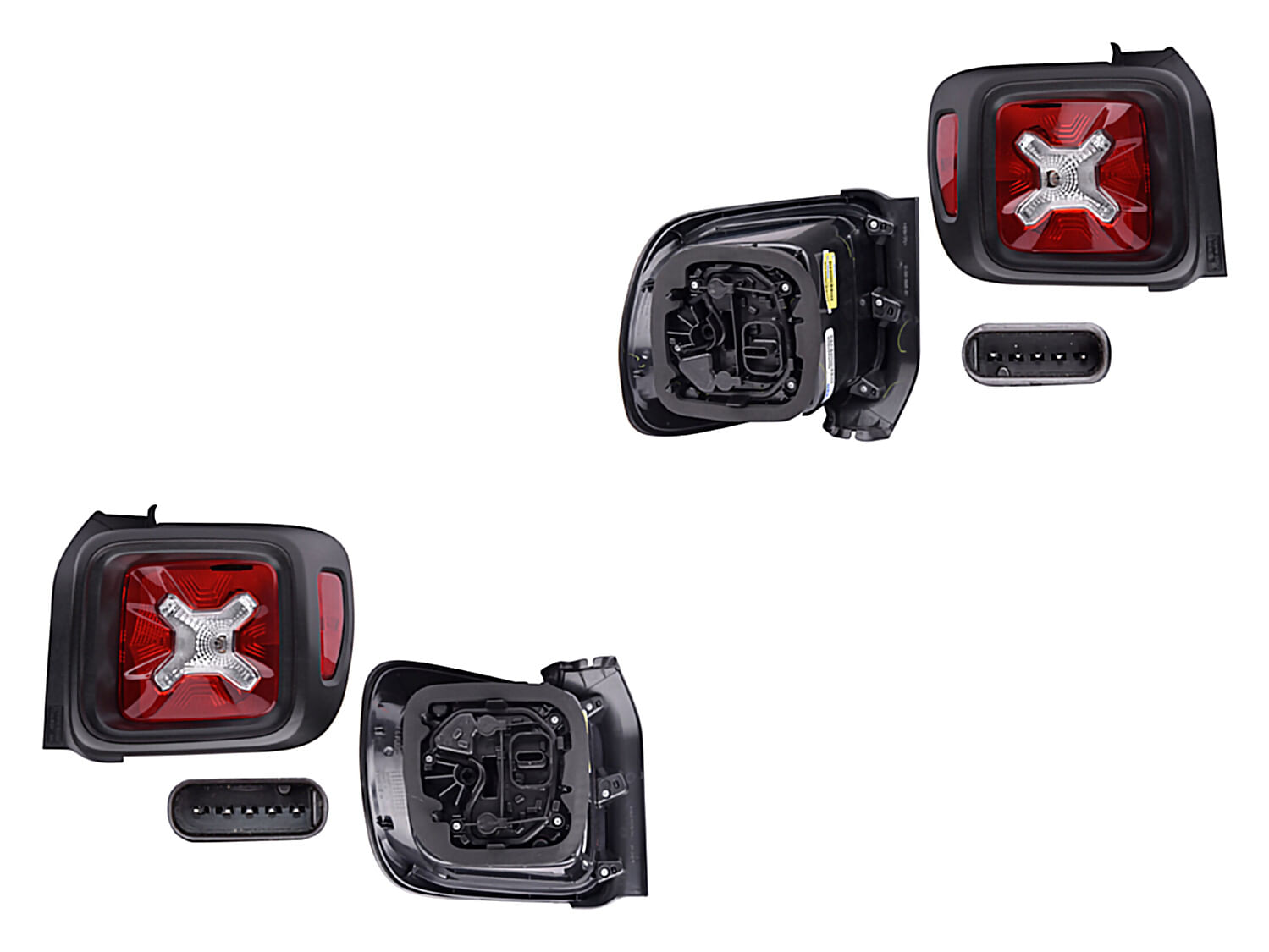 Par De Calaveras Filo Negro Con Leds