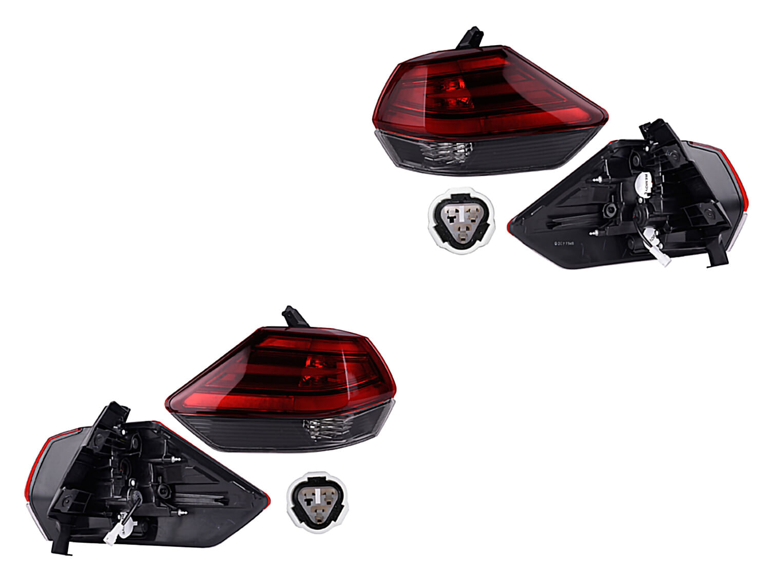 Par De Calaveras Exteriores Obscura Con Leds