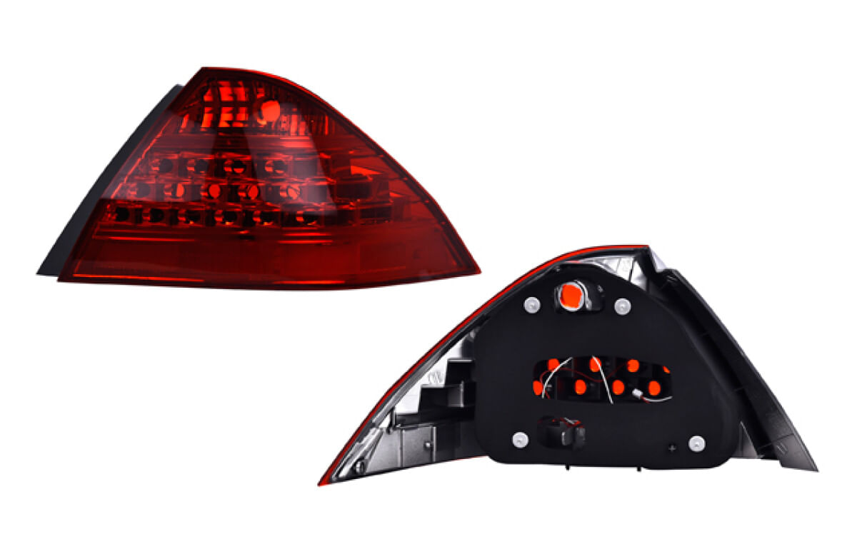 Calavera Roja Con Leds Lado Pasajero