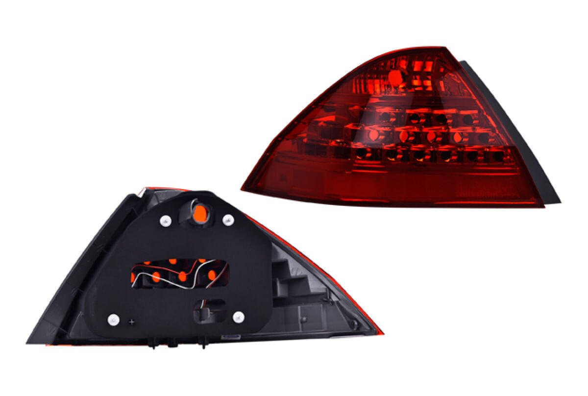 Calavera Roja Con Leds Lado Conductor
