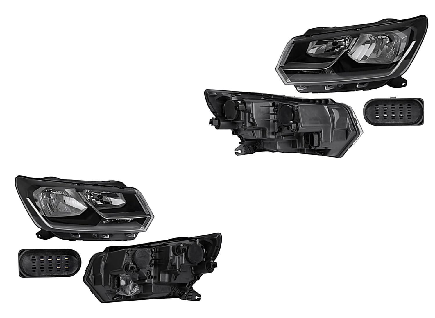 Par De Faros Filo Cromado Manual