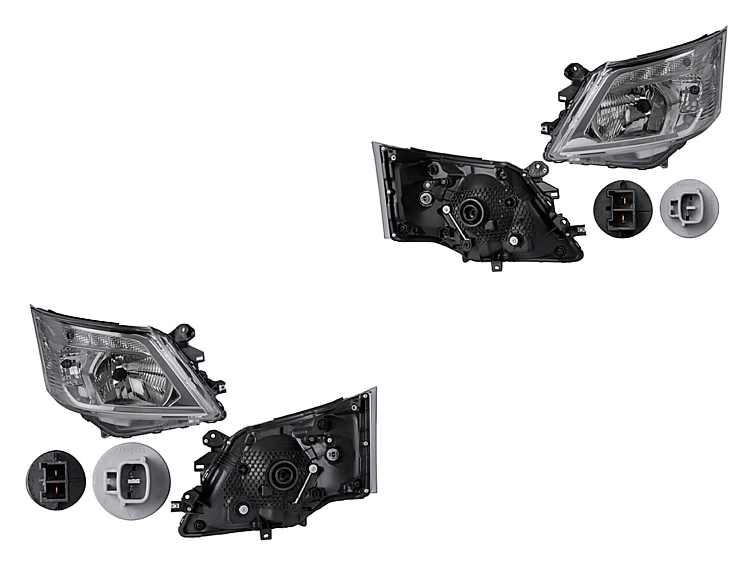 Par De Faros Manual/Eléctrico Sin Foco