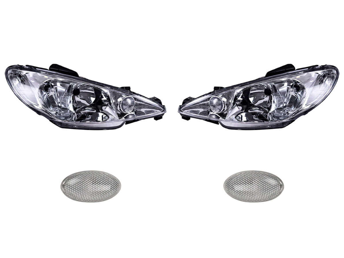 Kit De Faros Sin Foco Y Cuartos Blanco (4 Piezas)